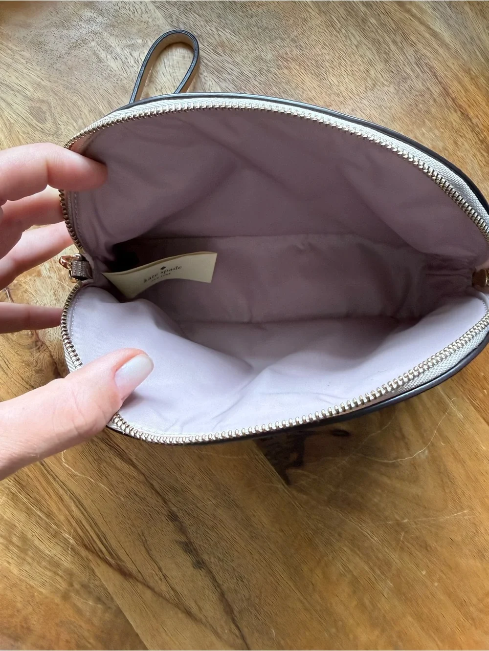 Kate Spade Metallic Gold Dome Wristlet
